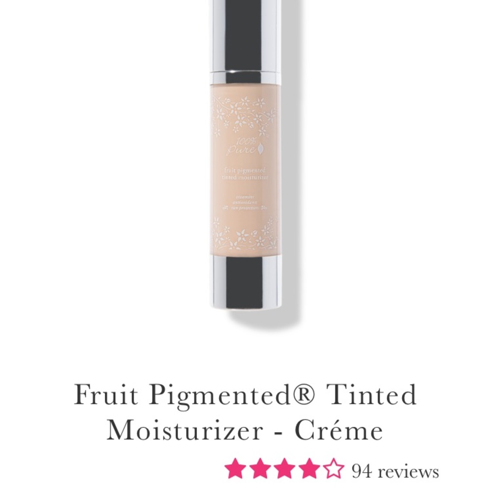 100% Pure Cosmetics. Tinted moisturizer, Creme